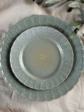 Widdop green stoneware plates set of 4, imported from the UK
