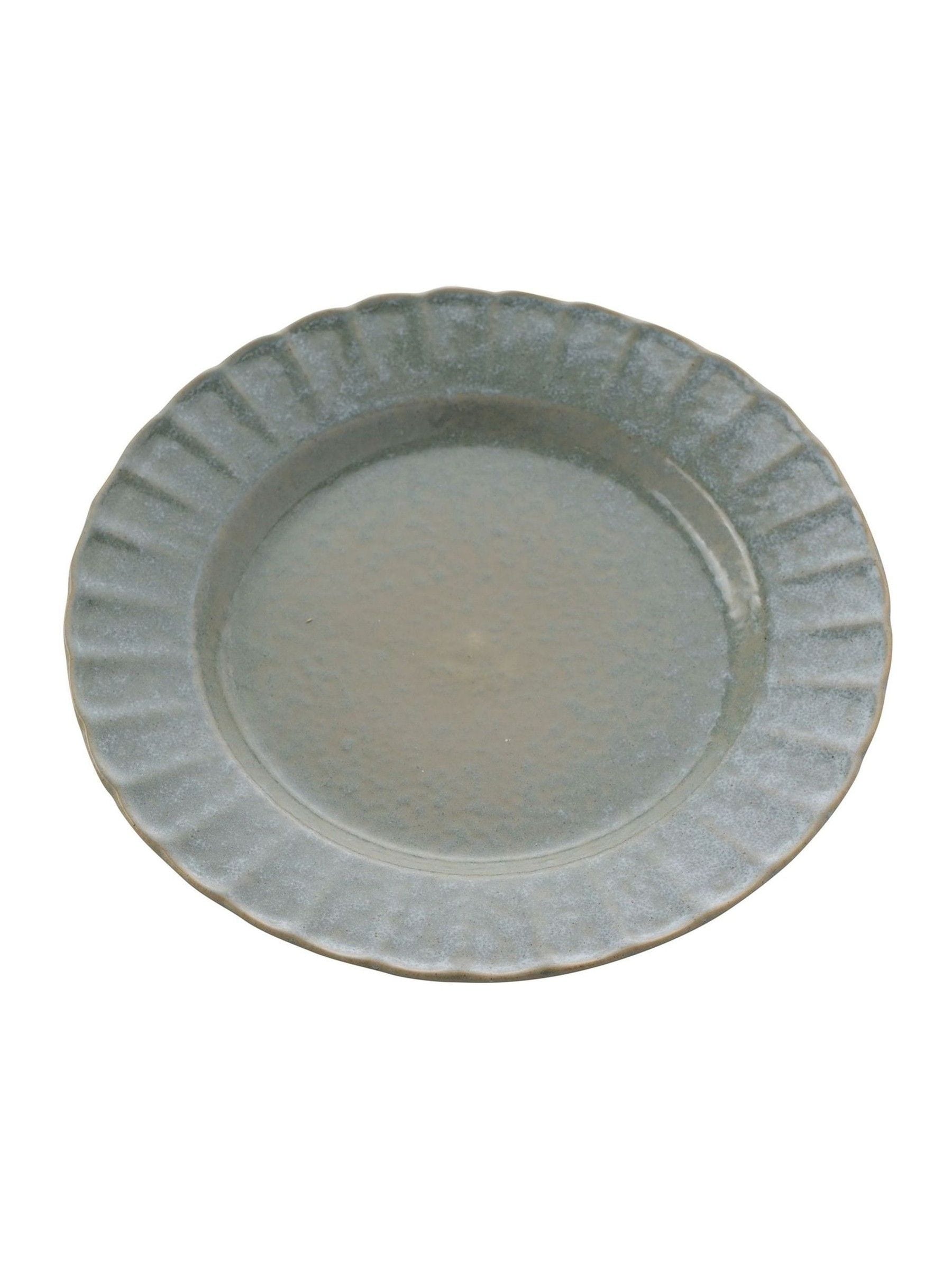Widdop green stoneware plates set of 4, imported from the UK