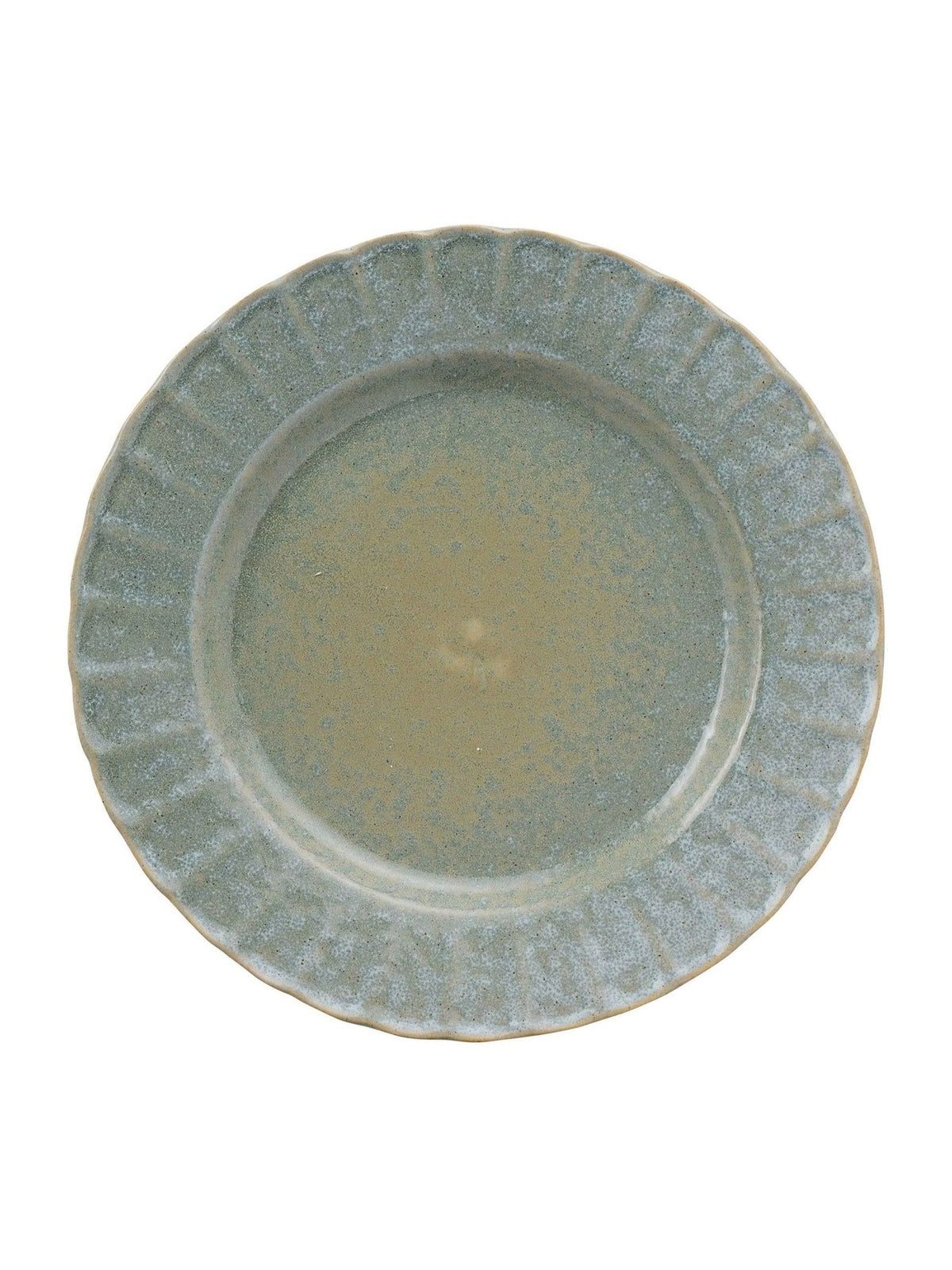 Widdop green stoneware plates set of 4, imported from the UK