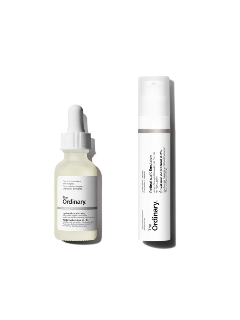 The Ordinary Hydrating Resurfacing Serum and Retinal Night Duo, UK version