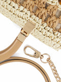 Dune London Natural Dahlia raffia shopper bag - British product