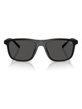 Armani Exchange black rectangular sunglasses with grey lenses (British brand)