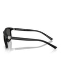 Armani Exchange black rectangular sunglasses with grey lenses (British brand)