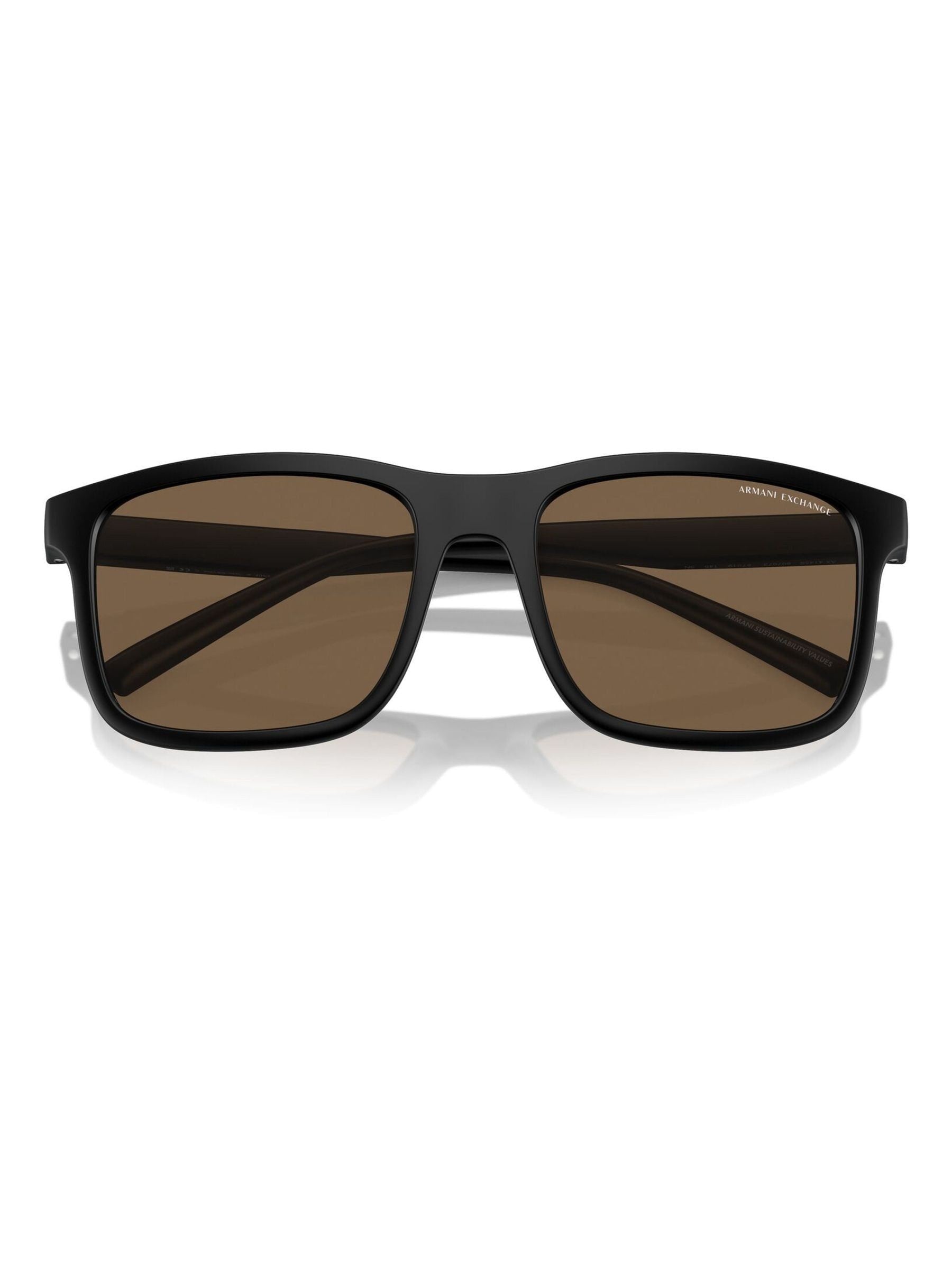 Armani Exchange black rectangle sunglasses, UK version