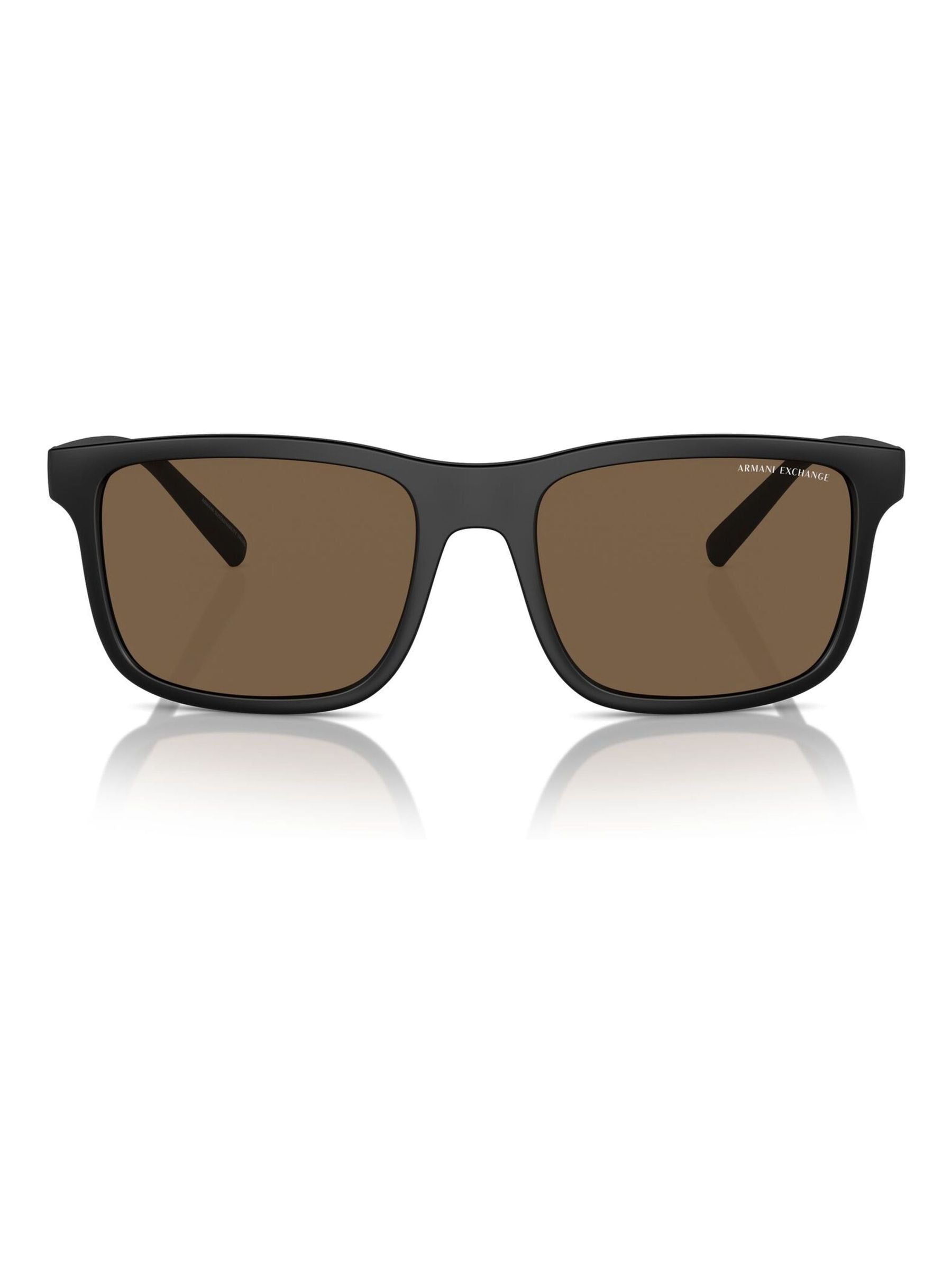 Armani Exchange black rectangle sunglasses, UK version