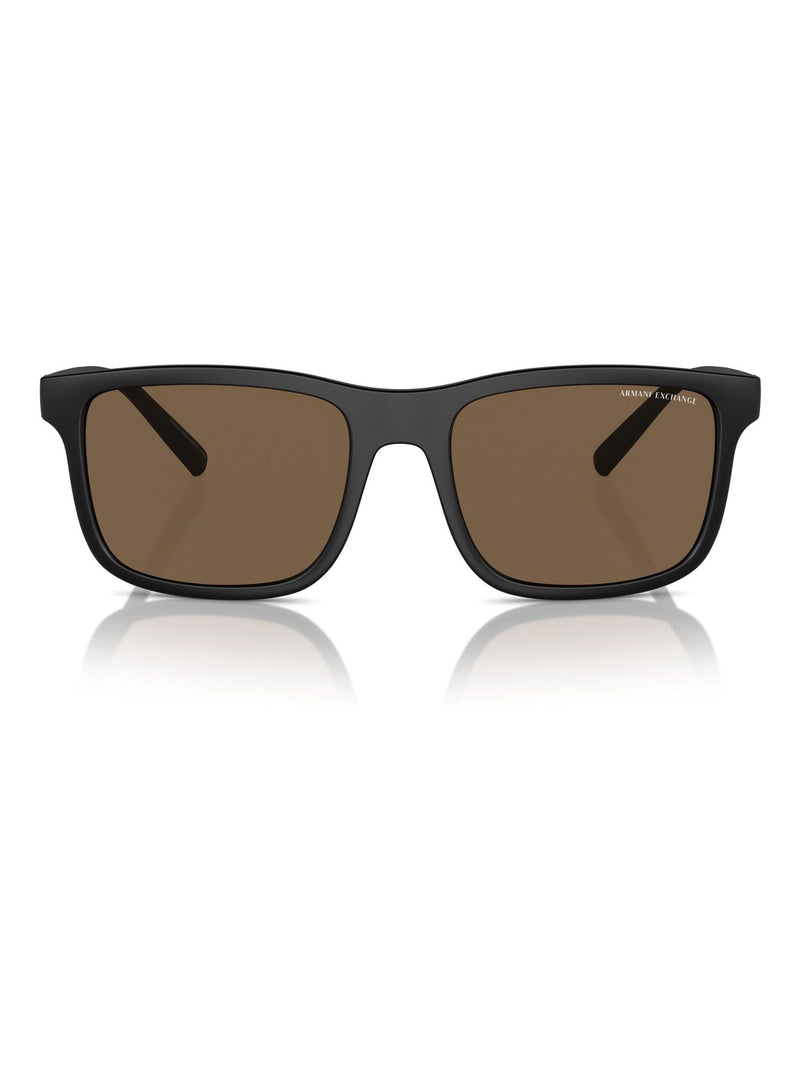 Armani Exchange black rectangle sunglasses, UK version