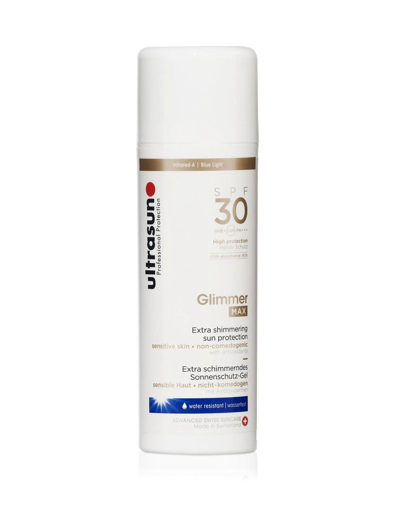 Ultrasun Glimmer Max SPF30 sun cream imported from the UK