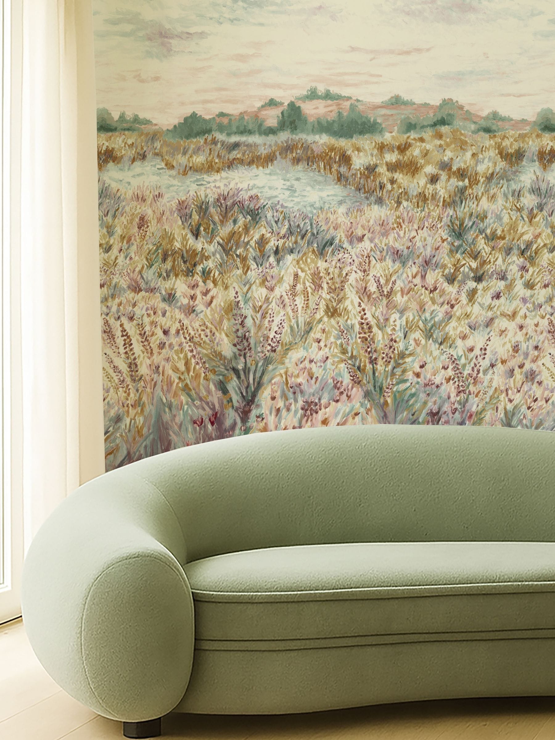 Clarke and Clarke Wildbloom wallpaper sample A4, UK version