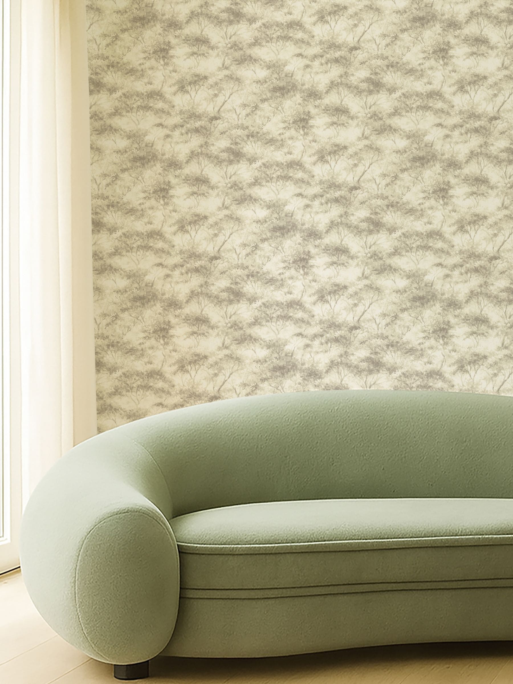 Clarke and Clarke Boschetto A4 wallpaper sample (British brand)