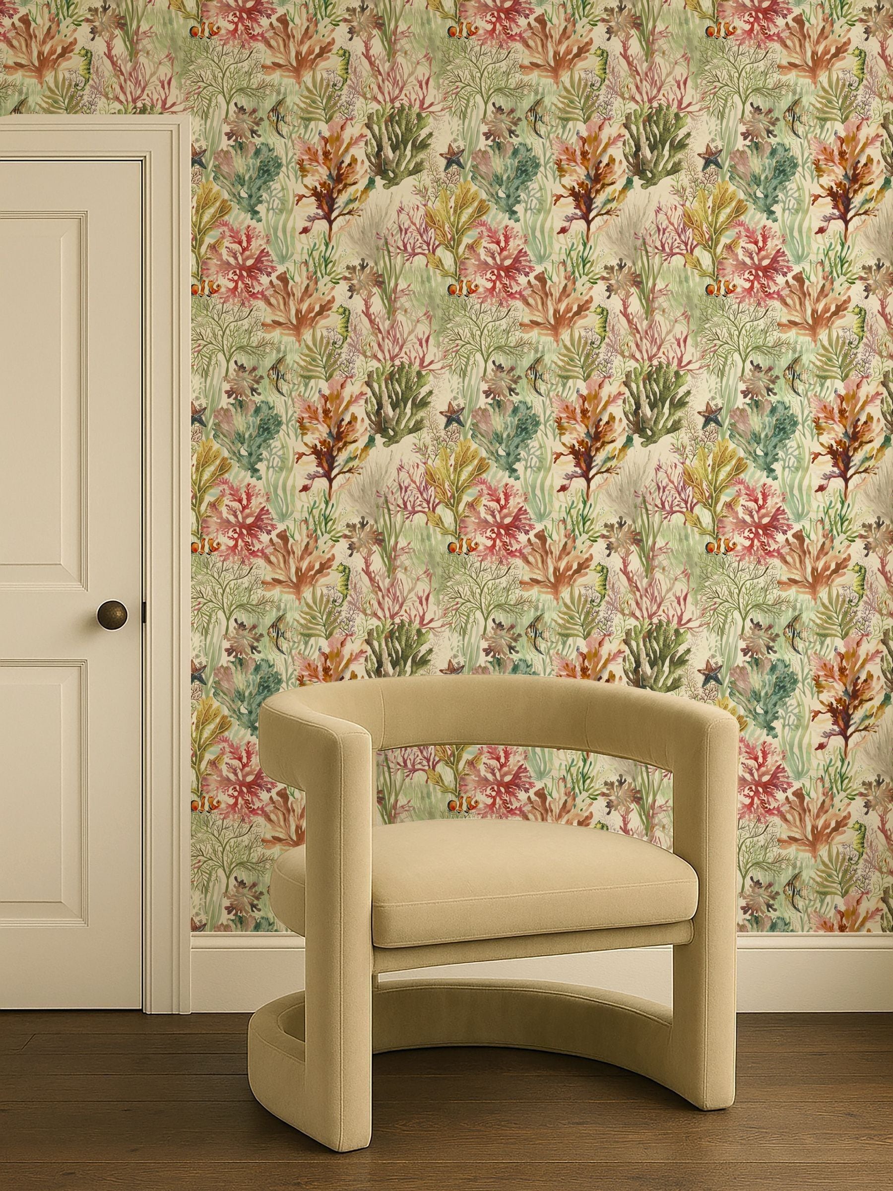 Clarke and Clarke Oceana wallpaper sample A4 (British brand)