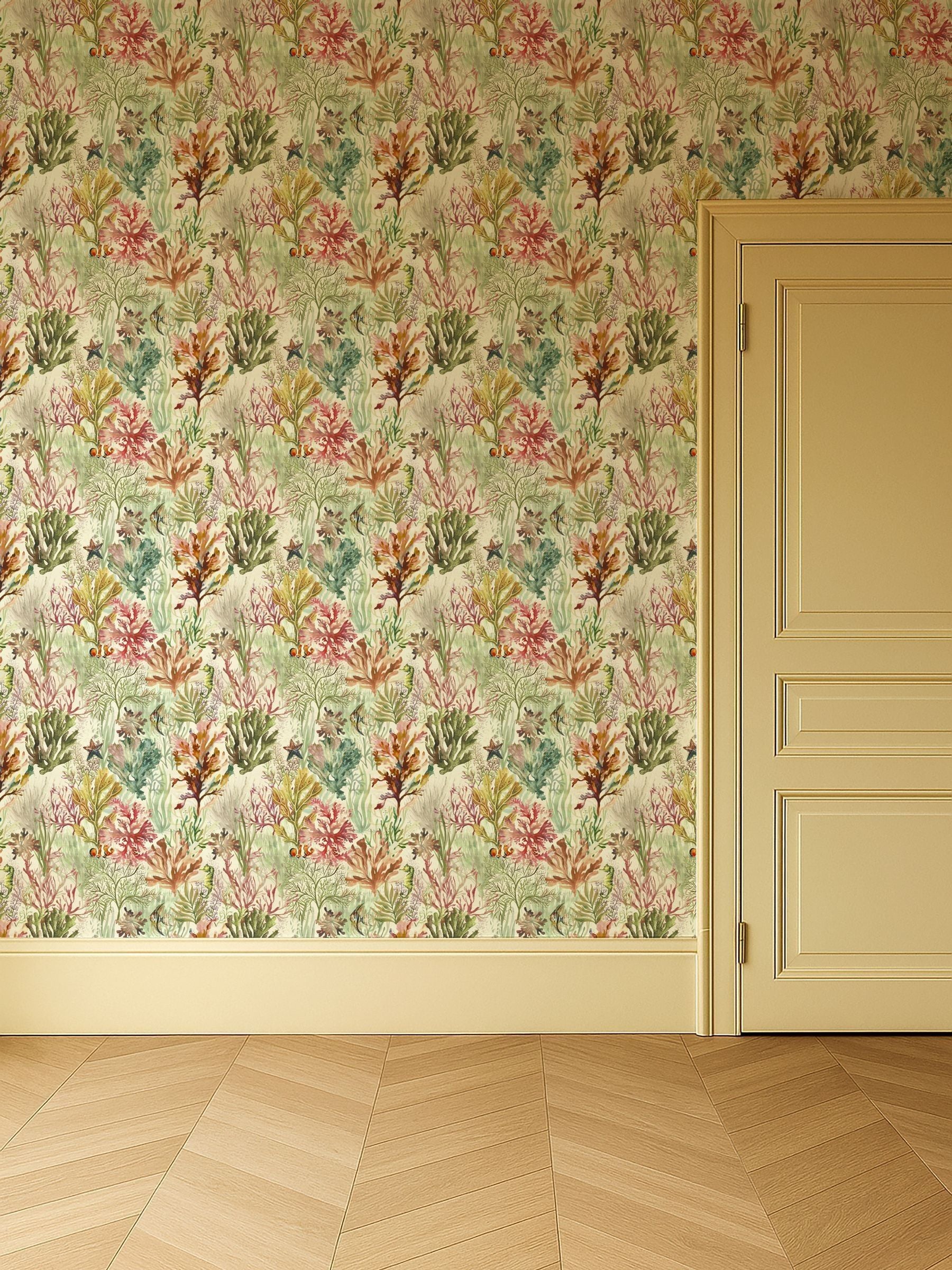 Clarke and Clarke Oceana wallpaper sample A4 (British brand)