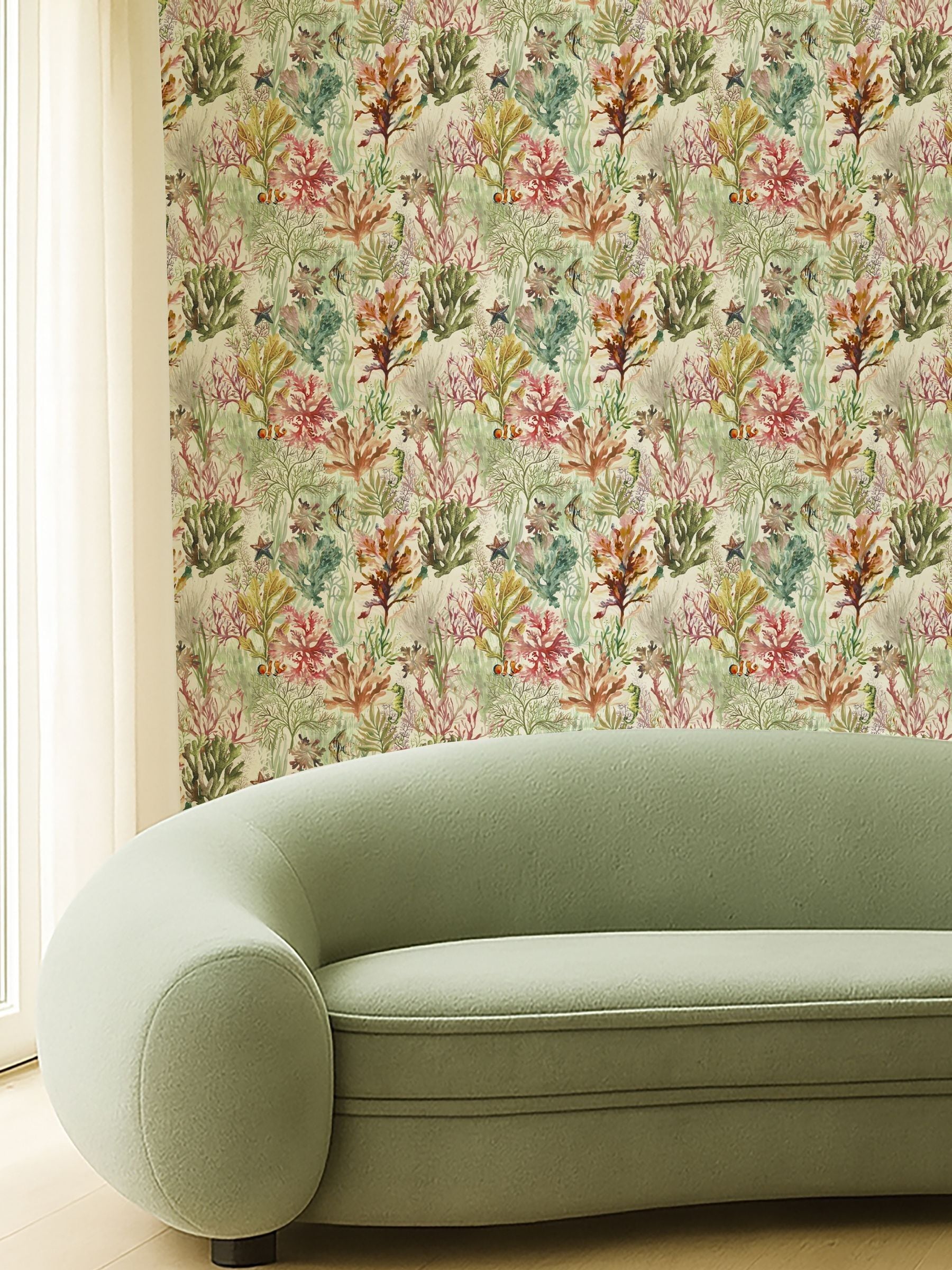 Clarke and Clarke Oceana wallpaper sample A4 (British brand)