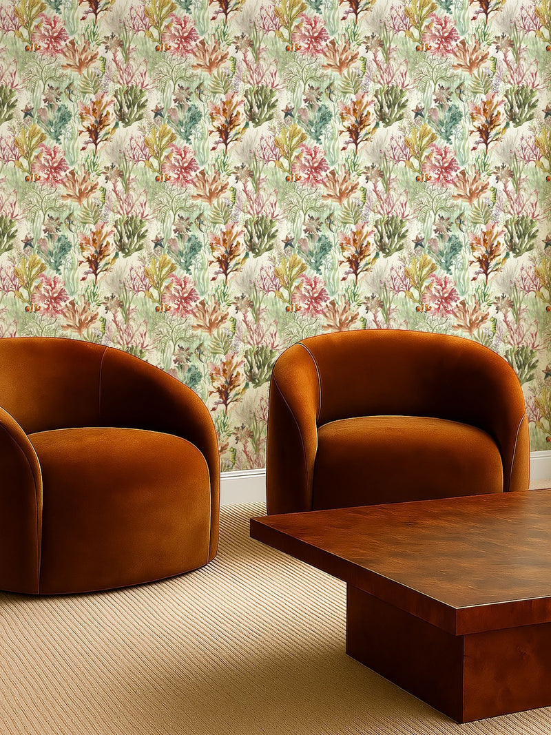 Clarke and Clarke Oceana wallpaper sample A4 (British brand)
