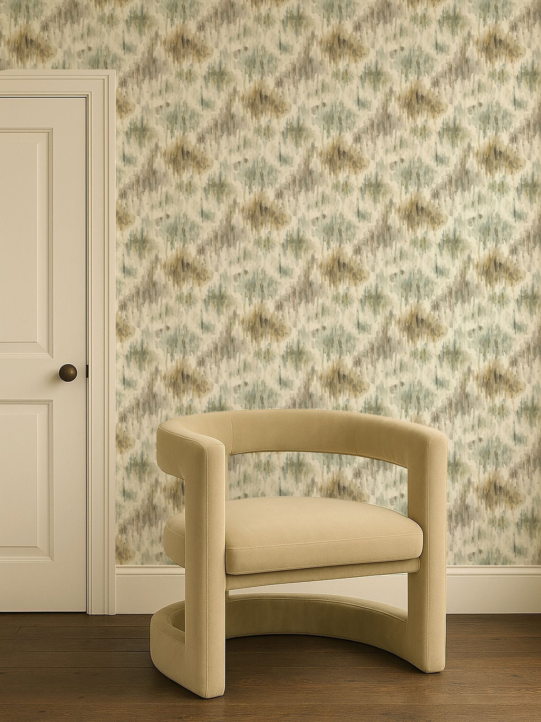 Clarke and Clarke Orange Elements Trueno wallpaper sample A4 - British product
