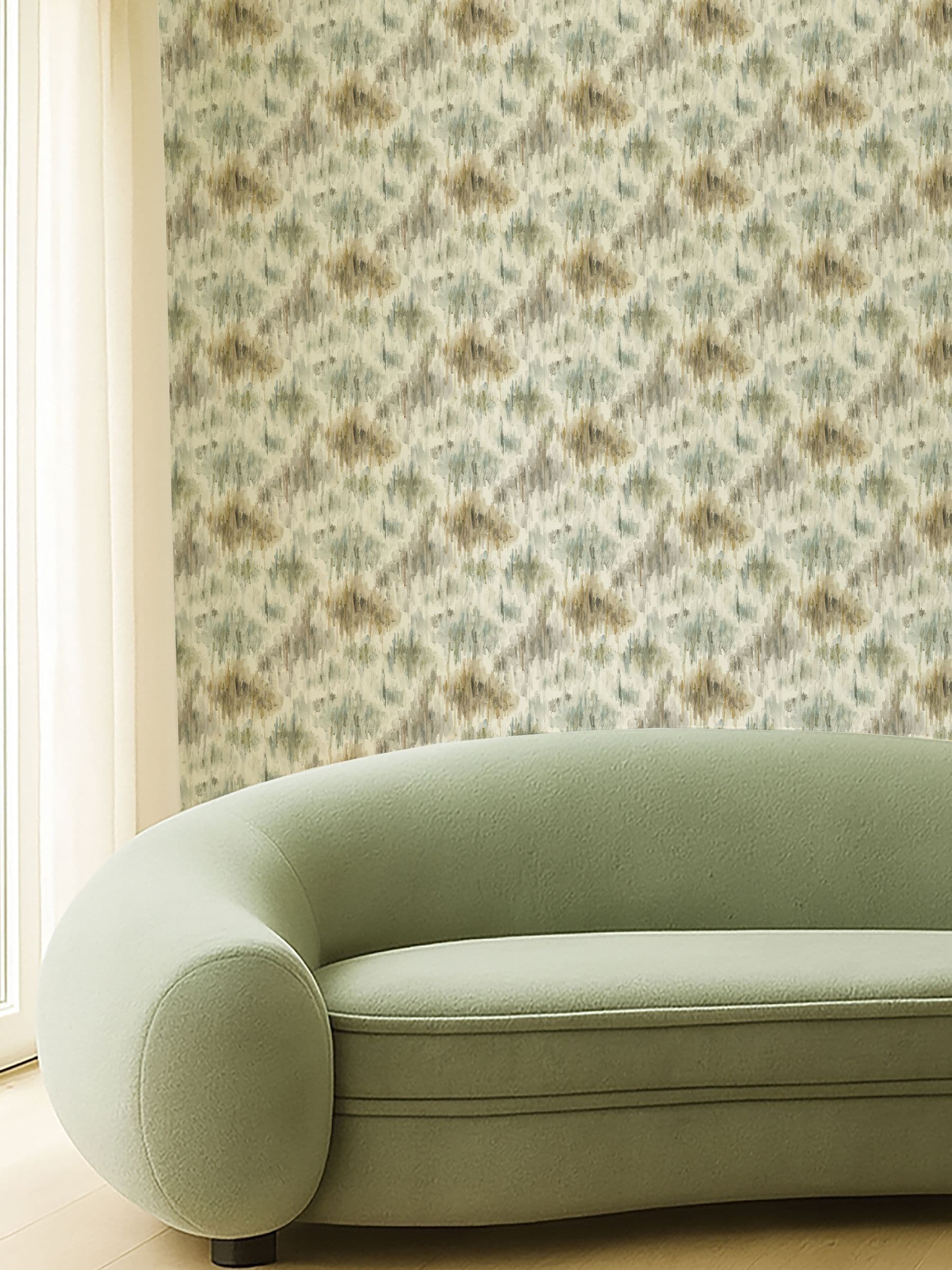 Clarke and Clarke Orange Elements Trueno wallpaper sample A4 - British product