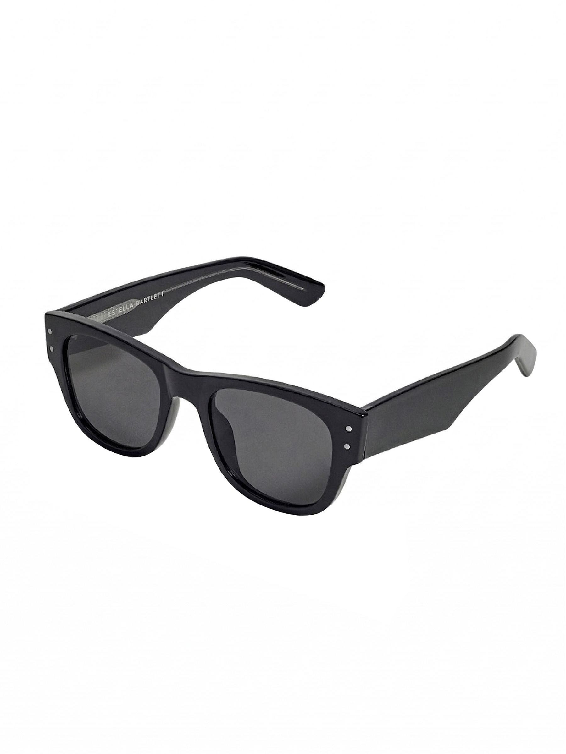 Estella Bartlett black wayfarer-inspired unisex sunglasses, UK version