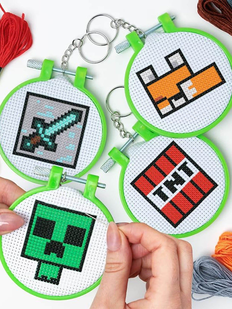 Paladone Minecraft cross stitch charm set crafting kit (British brand)