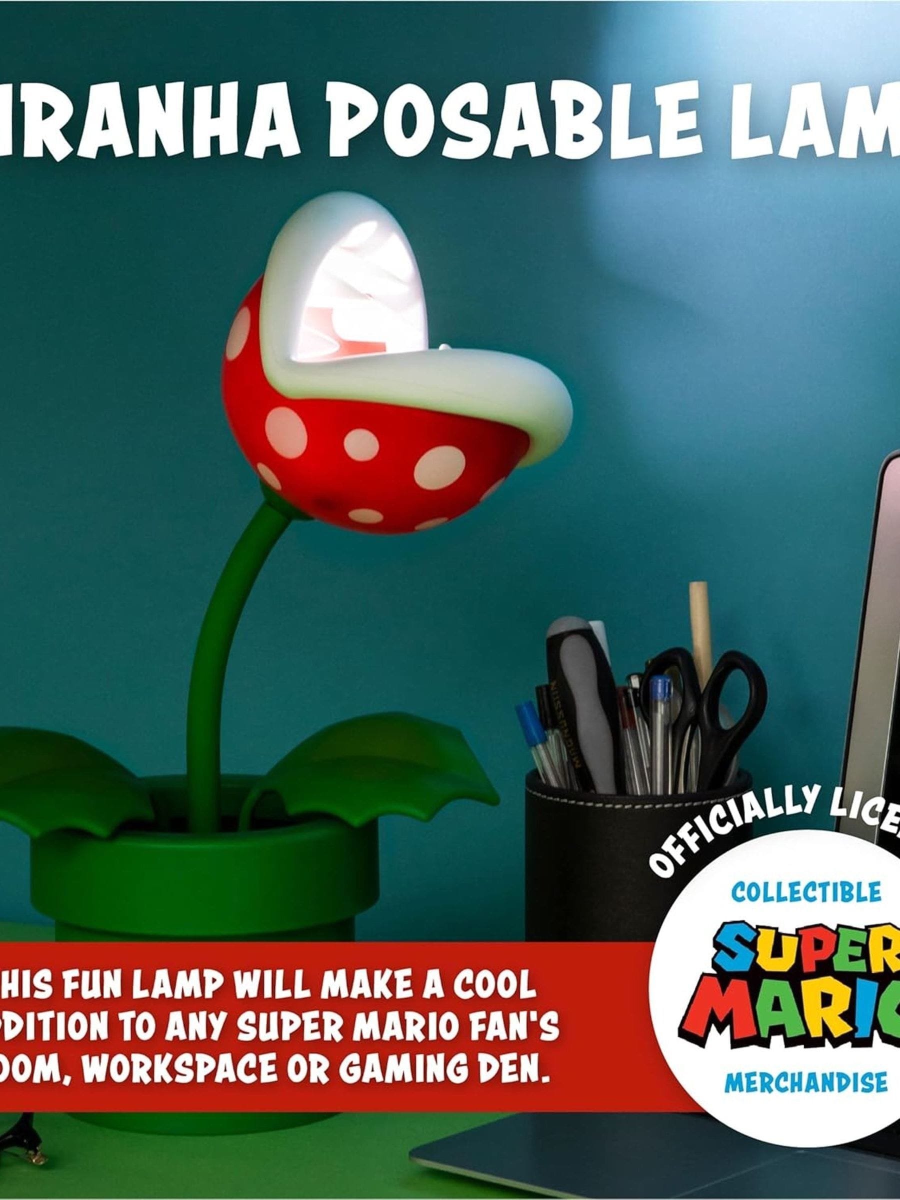 Paladone Super Mario Piranha Plant desk lamp 33cm, UK version