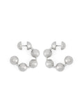 AllSaints silver tone ball chain hoop earrings, UK version