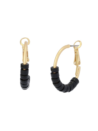 Next AllSaints Gold Tone Clara Beaded Hoop Earrings- Buy online at McGrocer