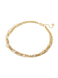 AllSaints gold tone Rae pearl layered necklace, imported from the UK