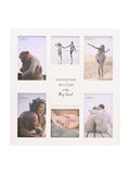 Widdop white multi aperture photo frame 34.5x37cm, UK version