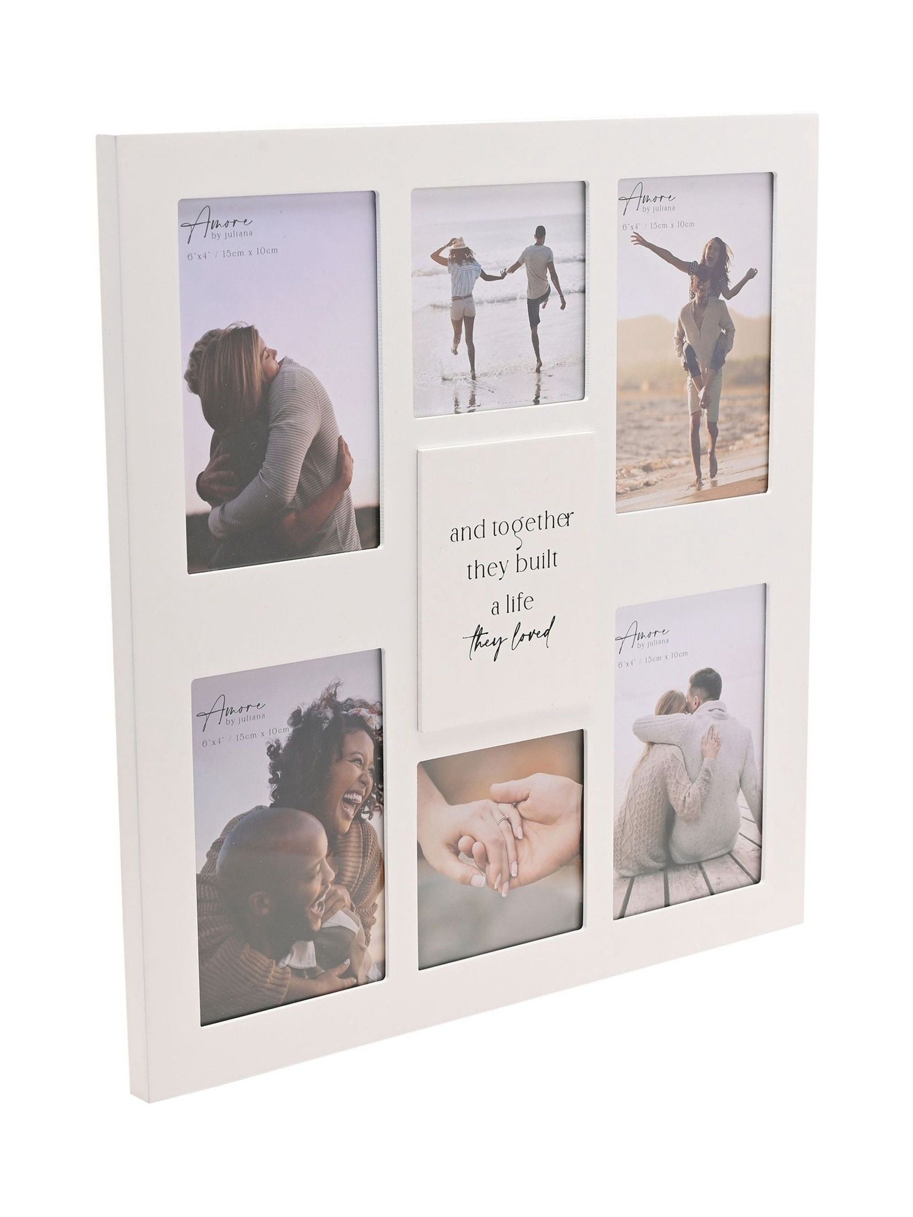 Widdop white multi aperture photo frame 34.5x37cm, UK version