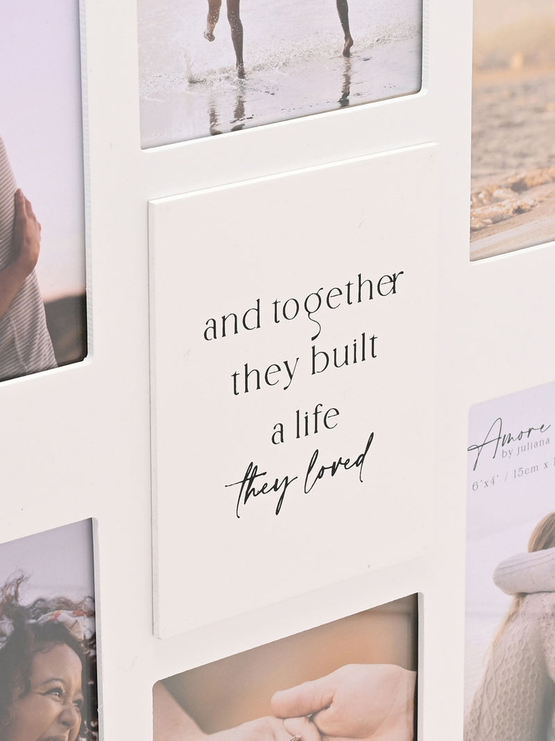 Widdop white multi aperture photo frame 34.5x37cm, UK version