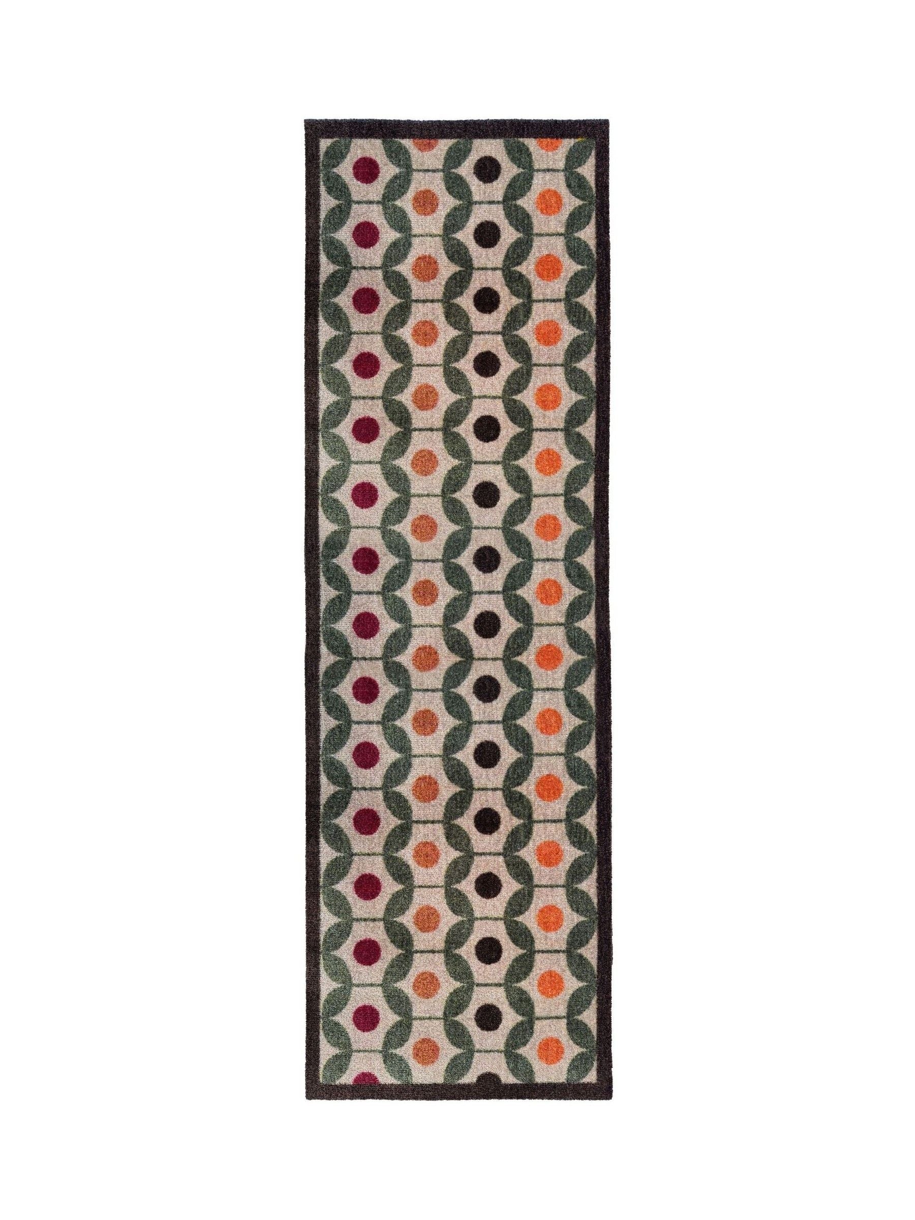 My Mat Green Retro Geo Earth runner 50x150cm (British brand)