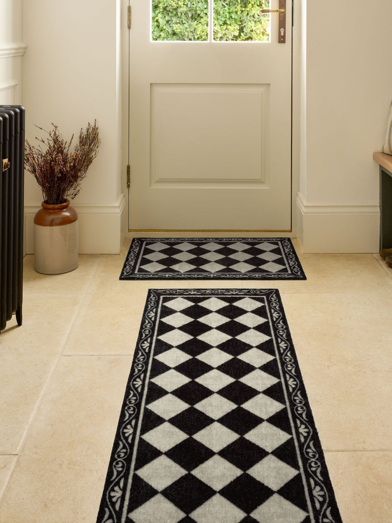 My Mat Black Manor Tile Doormat 50x75cm - British product