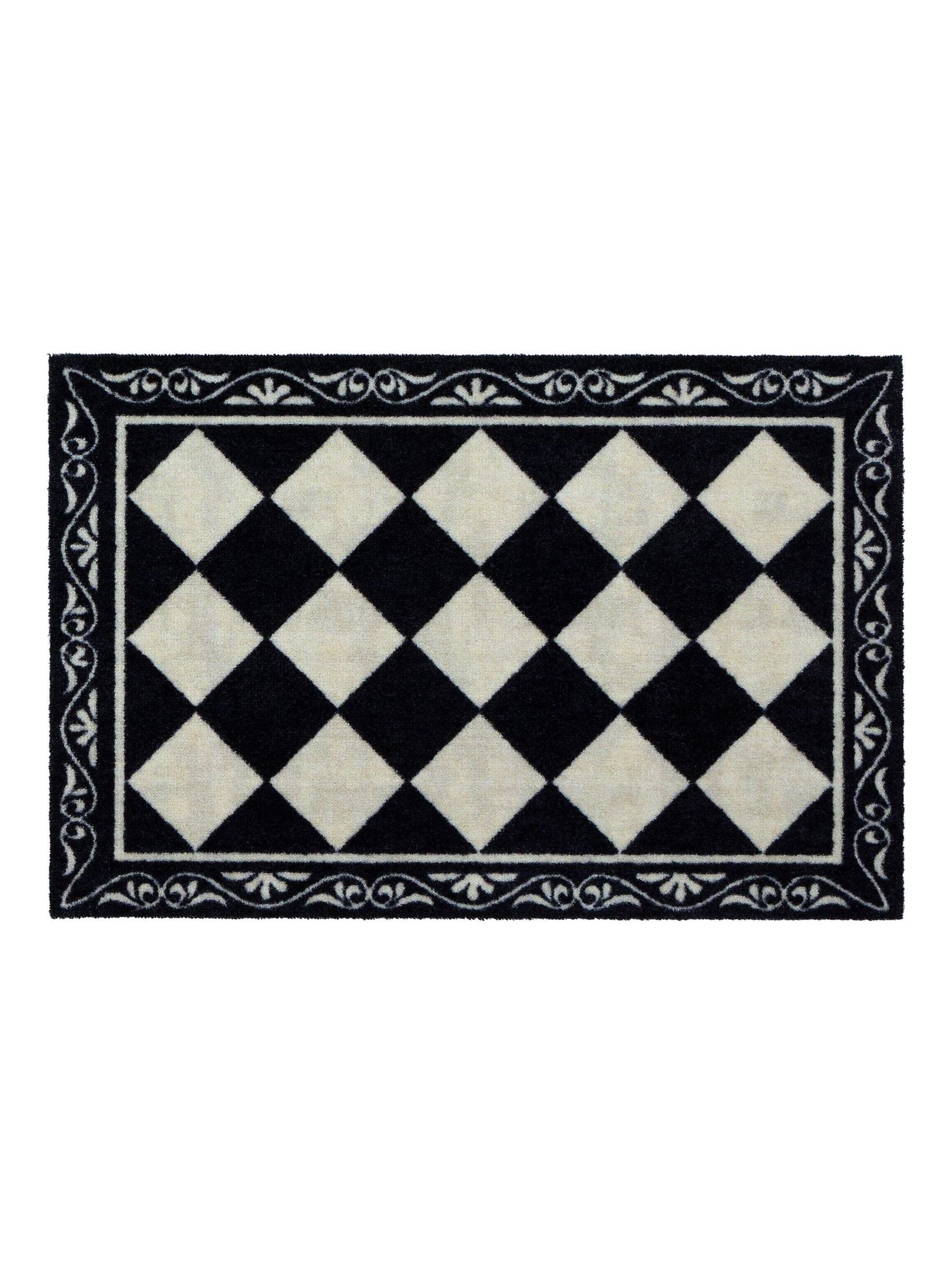 My Mat Black Manor Tile Doormat 50x75cm - British product