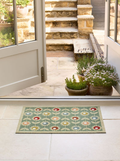 Next My Mat Green Multi Floral Doormat 50cm x 75cm- Buy online at McGrocer