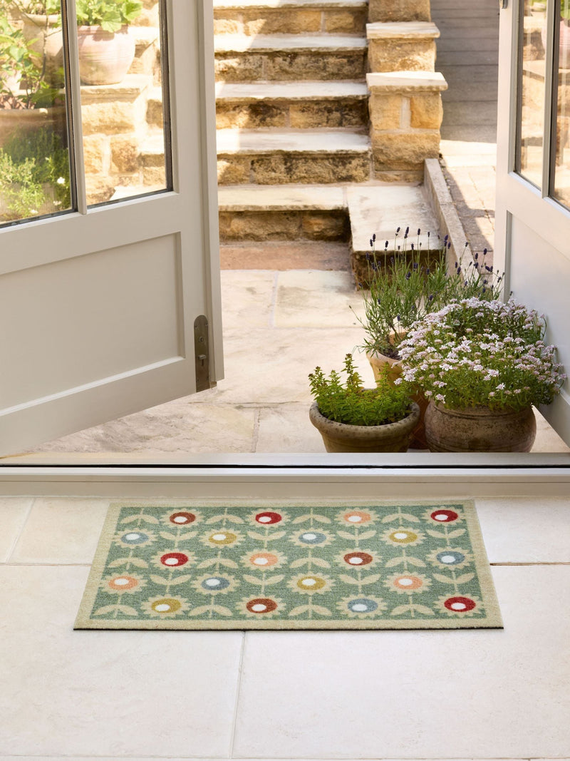 My Mat green multi floral doormat 50x75cm, imported from the UK