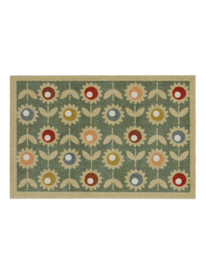 My Mat green multi floral doormat 50x75cm, imported from the UK