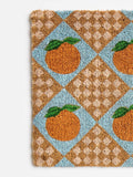 Oliver Bonas blue chequerboard rectangular doormat (British brand)