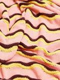 Oliver Bonas pink striped knitted throw (British brand)