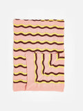 Oliver Bonas pink striped knitted throw (British brand)