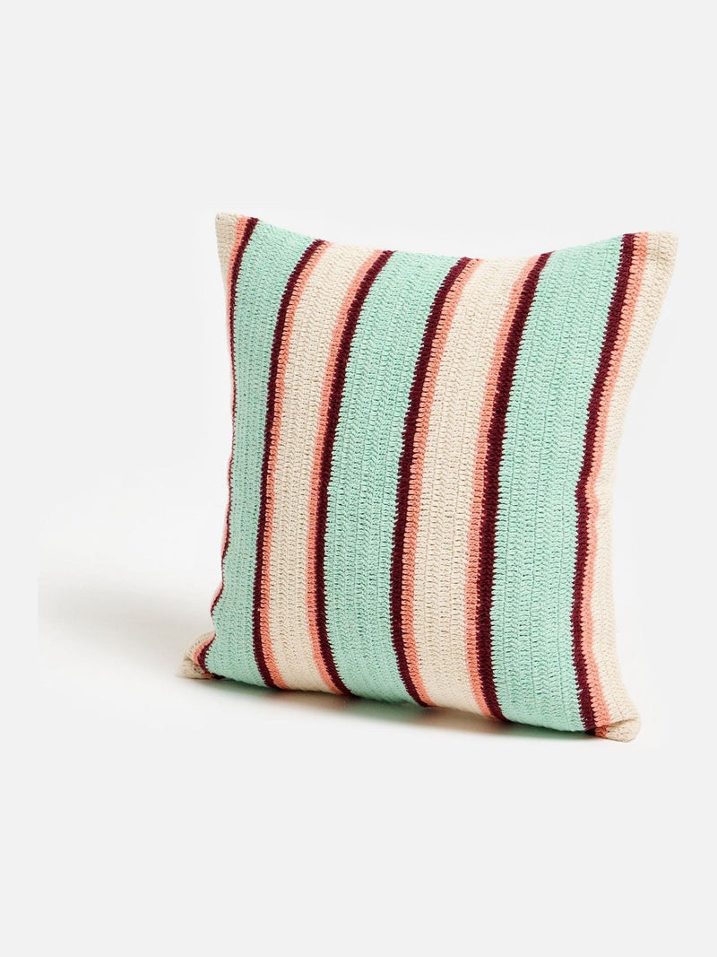 Oliver Bonas crochet striped cushion cover 45x45cm, UK version