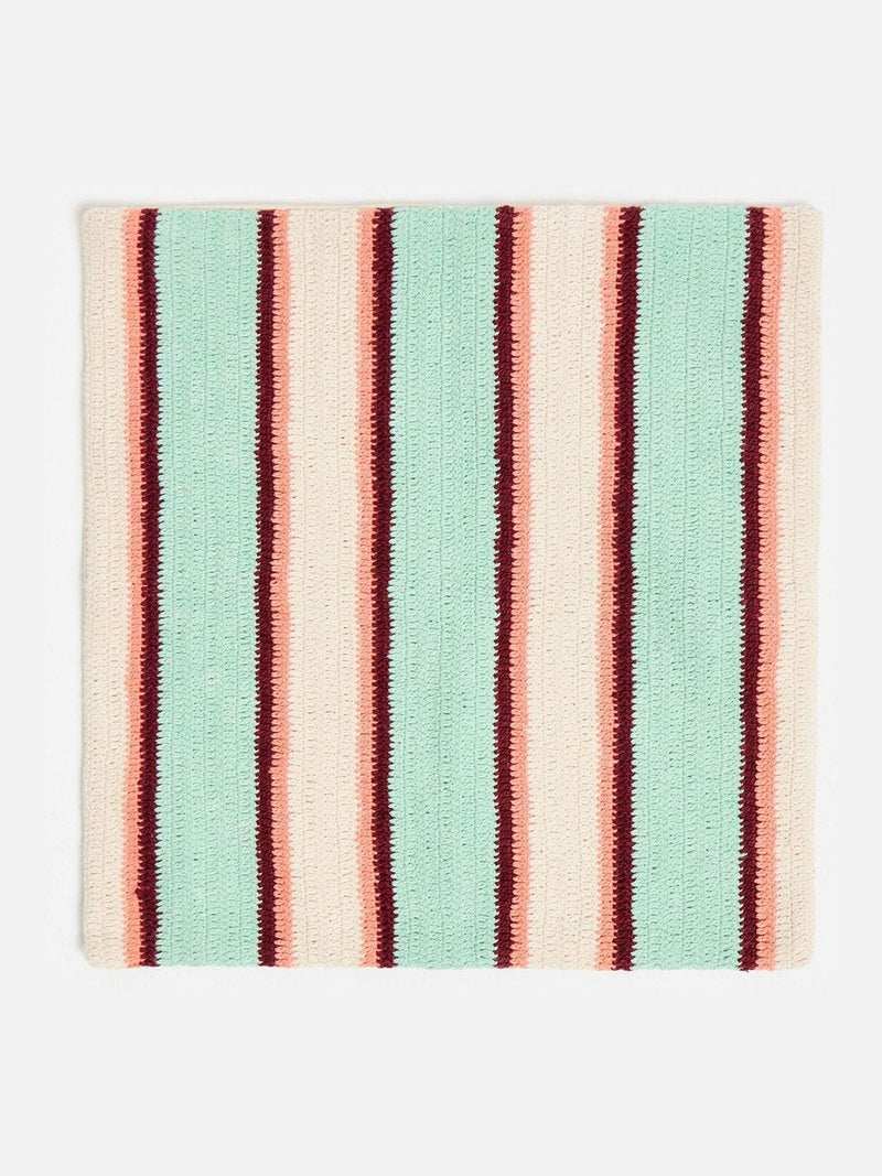 Oliver Bonas crochet striped cushion cover 45x45cm, UK version