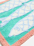 Oliver Bonas green sardine tufted rectangular bath mat (British brand)