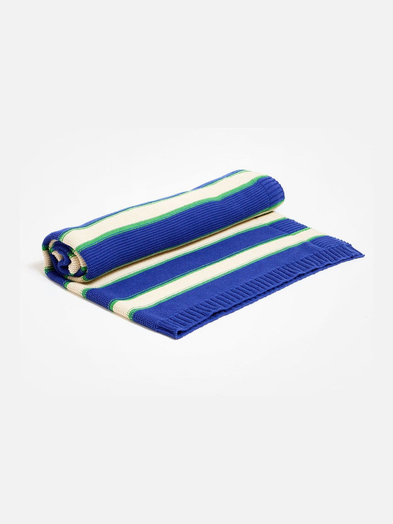 Oliver Bonas Pink Striped Knitted Throw