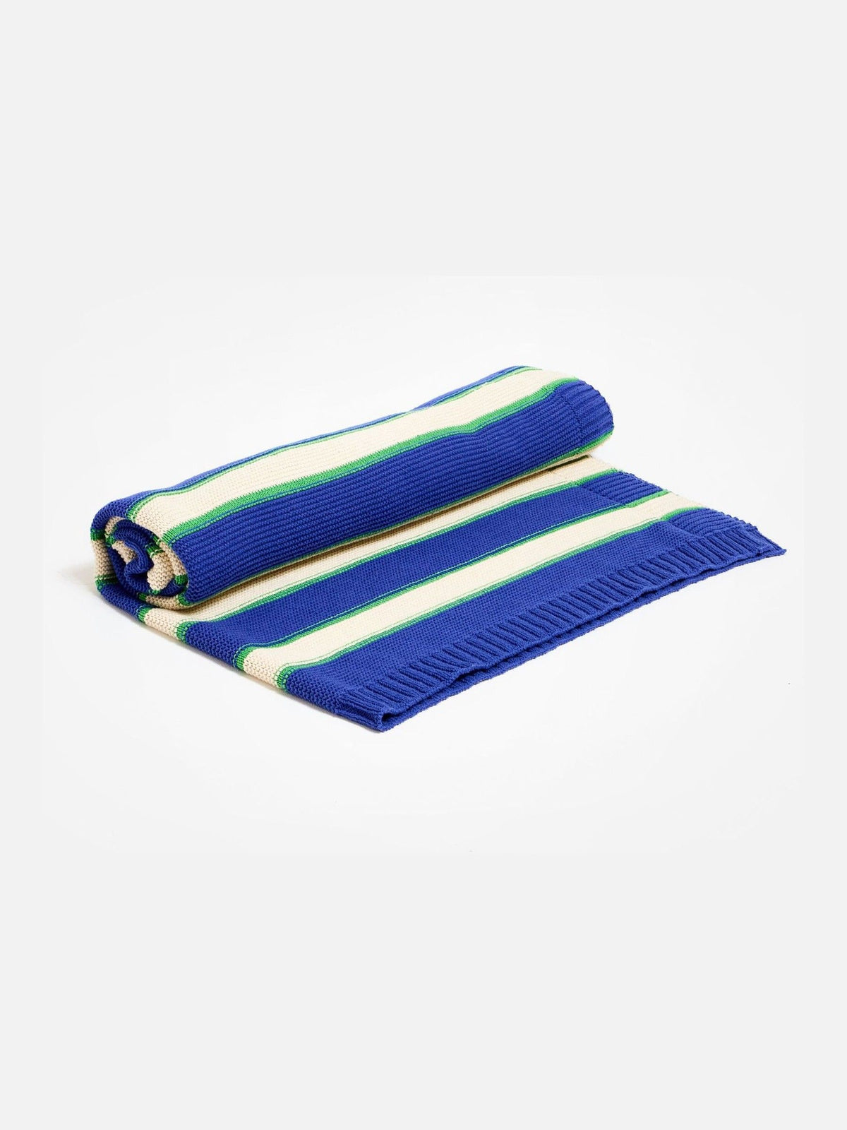 Oliver Bonas Pink Striped Knitted Throw