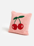 Oliver Bonas pink cherries tufted cushion cover 45x45cm - British product