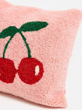 Oliver Bonas pink cherries tufted cushion cover 45x45cm - British product