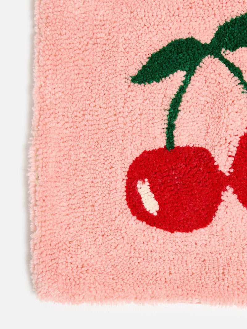 Oliver Bonas pink cherries tufted cushion cover 45x45cm - British product