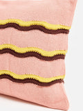 Oliver Bonas pink striped knitted cushion cover 45x45cm (British brand)