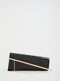 Lipsy Gold Glitter Asymetric Clutch Bag