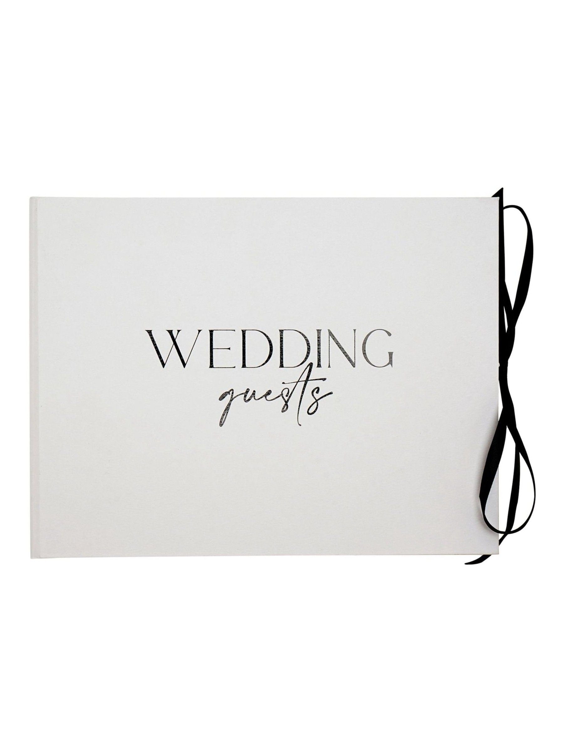 Widdop white textured wedding guest book 17.5x22.5cm, imported from the UK