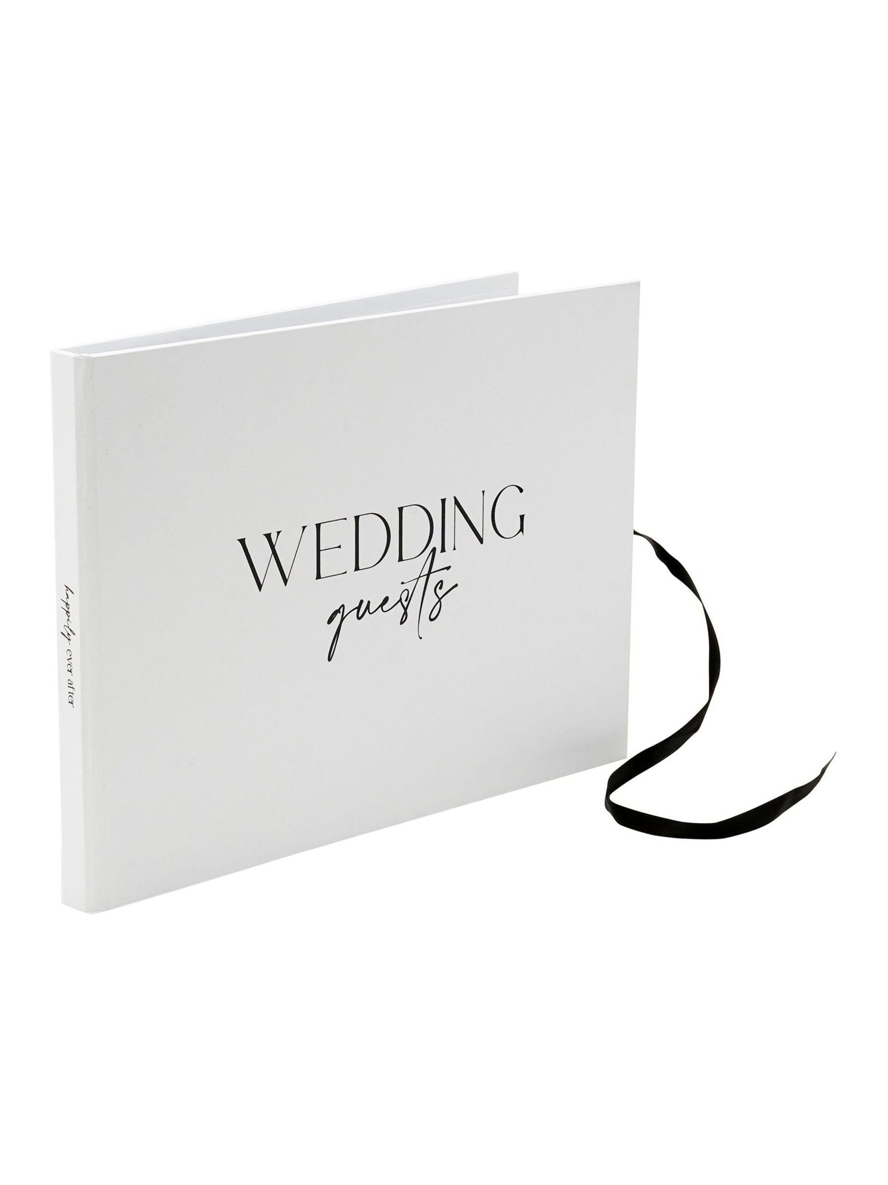 Widdop white textured wedding guest book 17.5x22.5cm, imported from the UK