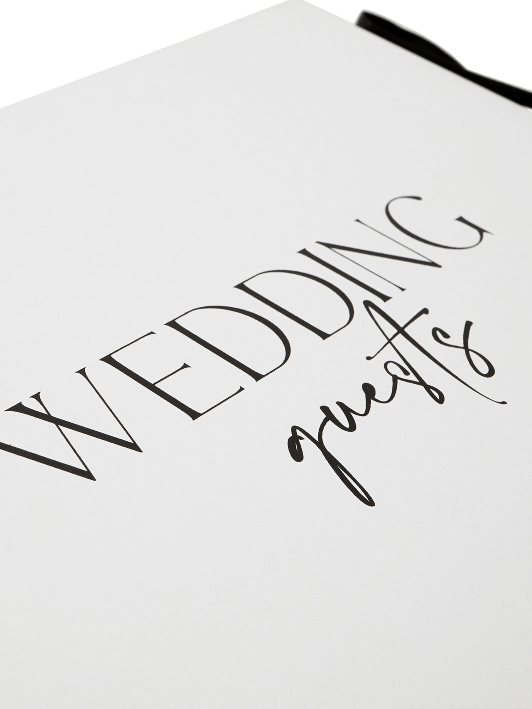 Widdop white textured wedding guest book 17.5x22.5cm, imported from the UK